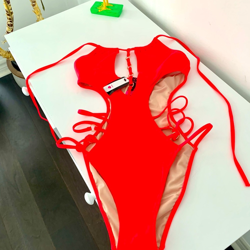 NWT Sexy Full Piece Cut Out Bathing Suit